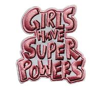 Wikineon Iron On Embroidered Patch, Girls Have Super Powers - Applicable to Badge Iron On Sew On Emblem Patch DIY Accessories Perfect for Jackets, Clothes, Hats & Jeans