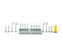 WIKING 001810 HO Scale Road Accessory Set (Streetlights, Traffic Barriers, Etc.)