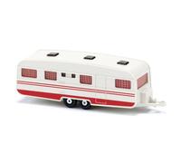 WIKING 009248 HO Scale Two-Axle Bicolor White/Red Caravan