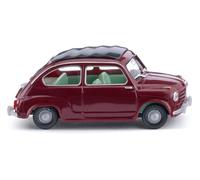 WIKING 0099 08 Fiat 600 - Bordeaux Black Hood HO 1:87
