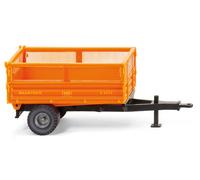 WIKING 038809 HO Scale Brandtner Agricultural Trailer Orange With Medium Sides