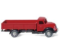 Wiking 042601 HO/OO Gauge - Magirus Sirius Flatbed Truck Red BNIP