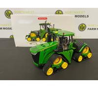 Wiking 077849 John Deere 9620RX Model Tractor, 1:32, Metal/Plastic, from 14 Years, Many Functions, 4 Continuous Caterpillar Drives, Movable Articulated Joint