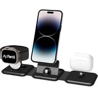 WIKIPARTS 30W 3 in 1 Fast Charging Dock Station Magnetic Wireless Charger Pad Stand Compatible with i phone 13, i phone I3 Pro, i phone 13 Pro Max Black