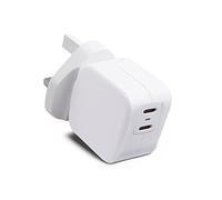 WIKIPARTS 40W USB Type C PD UK Wall Charger Dual USB-C Ports for 20W Per Port Adapter for Phone 11, 11 Pro, 11 Pro Max, 12, 12 Pro, 12 Pro Max, 13, 13 mini, 13 Pro, 13 Pro Max