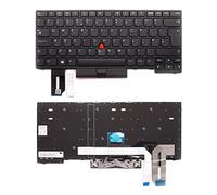 Wikiparts* Laptop UK Layout Non-Backlit Keyboard Replacement For Lenovo ThinkPad T495 L390 L490 T490 P43s Yoga L390 L380 Compatible 01YP508 01YP348 01YP428 01YP268 SN20P33058 Black Keyboard + frame