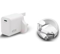 Wikiparts* New 45W USB-C Charger Replacement For Amazon Eero 6 WiFi Router Laptop TYPE C White Ac Adapter with USB- C to USBC Cable