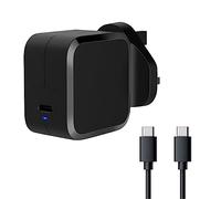 WIKIPARTS New 65W USB-C Adapter Replacement For Lenovo THINKPAD E495 20NE, THINKPAD E495 20NE0000CA Laptop UK PD Fast Charging GaN Wall Type-C Charger - Black