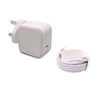 WIKIPARTS New 65W USB-C Replacement For Microsoft Surface Laptop 3 Power Delivery AC Adapter Charger Type-C UK Wall Plug with Cable UK Ship - White