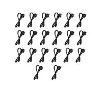 WIKIPARTS New UK 3 Pin Mains Clover Leaf C5 Cloverleaf Power Lead Cord Cable For Laptop Adapter - 1 METER CABLE Pack of 20