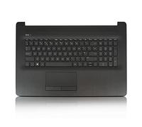 Wikiparts* New UK Glossy Keyboard Palmrest Replacement for HP 17-BY, 17-CA, 17T-BY, 17Z-CA, 17-BY0053CL 17-BY1053DX 17-BY0062CL Laptop Upper Case Top Cover with Touchpad Compatible with L92781-031