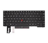 WIKIPARTS New UK Layout Backlit Keyboard Replacement For Lenovo T495 T480s T490 Compatible with 01YP508 Laptop Black Keyboard with Mouse Pointer + frame