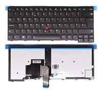 WIKIPARTS* New UK Layout Laptop Keyboard Replacement For Lenovo ThinkPad T450 E431 L440 20AN 20AW Backlight Backlit English Keyboard QWERTY With Frame + Mouse Pointer
