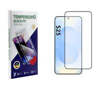 WIKIPARTS Tempered Glass for S25 Tempered Glass Screen Protector - Clean Fit Technology, 9H Hardness, Dust-Free, Ultra Clear Vision