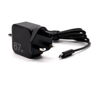 WIKIPARTS USB C Laptop Charger, 67W UK Power Adapter Charger for Lenovo ThinkPad, Chromebook, IdeaPad Yoga, Compatible USB-C Type-C - Black