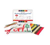 Wikki Stix Student Workboard Set - Dry Erase Lapboard with 96 Wikki Stix & School Activity Sheets - Reusable STEM Learning Tool for Kids - Fine Motor Skills, Classroom, Homeschool