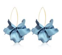 WIKMAB Bohemian Unique Handmade Resin Flower Petal Lightweight Dangle Earrings Multiple colors Acrylic Rose Floral Tiered Hook Earrings, One size, Acrylic, No Gemstone