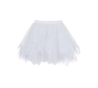 Wikoan Adult Tutu Skirts for Women 80s Tulle Tutus Halloween Festival Party Skirt Layered Short Petticoat Plus Size,White,2XL-3XL