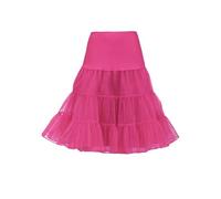 Wikoan Women's 50s Vintage Petticoat A-line Underskirt for Ladies Rockabilly Tutu Skirt Half Slip Rose Red, M
