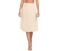 Wikoan Women's Half Slips Lace Slit Long Petticoat for Dresses Soft Underskirts Waist Half Slip for Under Dress S-XXL