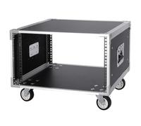 WikrOck AV Gear Rack 6U Home Audio & Video Stage Stereo Equipment Storage Cabinet Stand On Wheels - Mobile Floor Standing - 6U 19in Server IT Network Data Devices Storage Rack Cabinet