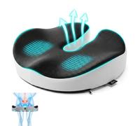 wiksite Seat Cushion Memory Foam - Hemorrhoid Donut Cushion for Coccyx, Tailbone, Piles Orthopaedic Pressure Relief Comfort Office Chair Cushion Seat Pad for After Surgery Sitting, Black