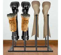 wiksite Shoe Rack, Free Standing Shoe Racks Black Metal Boot Rack Shoe Storage Organiser Shoe Storage Rack for Dorm Room, Closet, Entryway, Bedroom, Patio Outdoor, Hallway, Fits 4 Pairs of Shoes