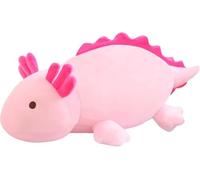 wiksite Weighted Axolotl Plush Pink AxolotlStuff Toy Stuffed Animals Cute Toys Plush Pillow SoftAxolotl Cartoon Plushies Toys for Children Gift Birthday Halloween Cuddling Napping Room Decor-25 cm