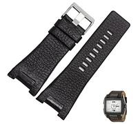 WIKUNA For Diesel DZ1216 DZ1273 DZ4246 DZ4247DZ287 wrist straps black brown Genuine leather watchband 32 * 17mm Dedicated men bands (Color : 21mm, Size : 32-17mm)
