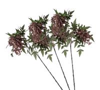 Wilafury 3Pcs Artificial Berry Stems, 110cm Faux Berry Stems with Realistic Branches, for Centerpieces, Farmhouse Decor, Holiday Wedding Crafts, Light Purple