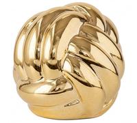 Wilafury Ceramic Knot Decor, Modern Coffee Table Decorations & Chain Link Decor, Abstract Art for Living Room, Bookshelf & Entryway (Gold)