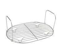 Wilafury Steam and Roast Rack, 304 Stainless Steel Oval-shaped Roasting Rack, Easy to Clean Slow Cooker Accessories for Home Kitchen