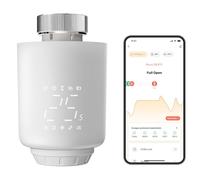 WILAWELS Smart Radiator Thermostat, Digital Heating Thermostat, App And Voice Control Of Intelligent Radiator Controller, Compatible With Alexa And Google Home, Programmable, White ZW01TRK06