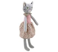 Wilberry Cat Soft Toy - Grey Plush Companion in Skirt, Perfect for Imaginative Play, Suitable from 12 Months and Above - 42cm