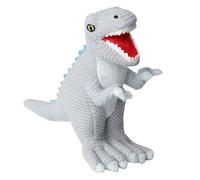 Wilberry Knitted T-Rex Soft Toy - Blue, Small, Plush Dinosaur for Kids, Retro-Inspired Cuddly Toy, 25cm