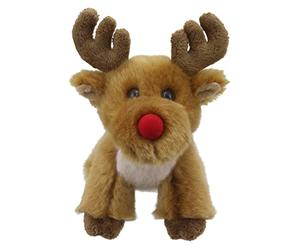 Wilberry - Mini Red Nose Reindeer Soft toy - Ideal Plush Cuddly for Kids and Adults, Perfect for Christmas, Suitable from 12+ Months - 14cm