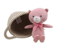 Wilberry - Pets in Baskets - Cat Soft Toy - WB001807, Blue - Blue