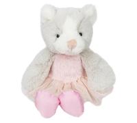 Wilberry - Plush Dancer Grey Cat Soft Toy with Pink Tutu - Soft Cuddly Toy, for Baby Showers, Birthdays - Suitable from Birth - 290mm