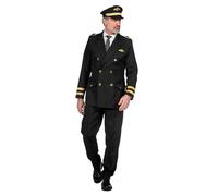 WILBERS & WILBERS 330467-M Luxus Pilotenkostüm Luxury Pilot Costume, Black, M