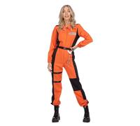 WILBERS & WILBERS 4702 Prison Jumpsuit for Women, Onesie, Orange, Costume Prisoner for Carnival, Theme Party