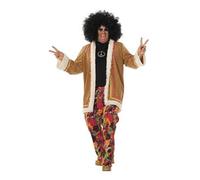 WILBERS & WILBERS 5456 Hippie Costume, Jacket and Trousers, Flower Power Outfit, for Carnival, Festivals, 60s Theme Party