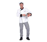 WILBERS & WILBERS 5457-M Chef's Costume, Men, Black, White, L