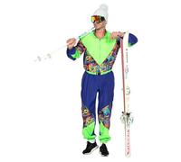 WILBERS & WILBERS - Retro Ski Suit with 80s Print for Men - One Piece Jumpsuit - Retro Aprés Ski - Carnival - Size M