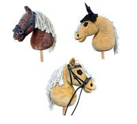 Wilcox equimed Hobby Horse Accessory Set - Headcollar & Fly/Insect Hood - Premium Tack Accessories for Hobby Horsing (Hobby Horse Not Included) to fit Standard & Medium size hobby Horses