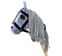 Wilcox equimed Tiny Hobby Horse with Bridle - Realistic Head Design | Ideal for Little Children (Grey)