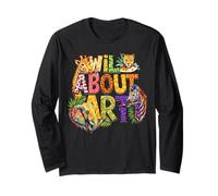 Wild About Art Safari Animals Kids School Art Teacher Long Sleeve T-Shirt
