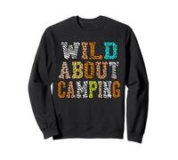 WIld About Camping Happy Camper Safari Animal Outdoor Theme Sweatshirt