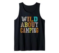 Wild About Camping Happy Camper Safari Animal Outdoor Theme Tank Top