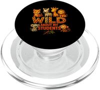 Wild About My Students Animals Teacher Classroom Jungle PopSockets PopGrip for MagSafe