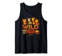 Wild About My Students Animals Teacher Classroom Jungle Tank Top